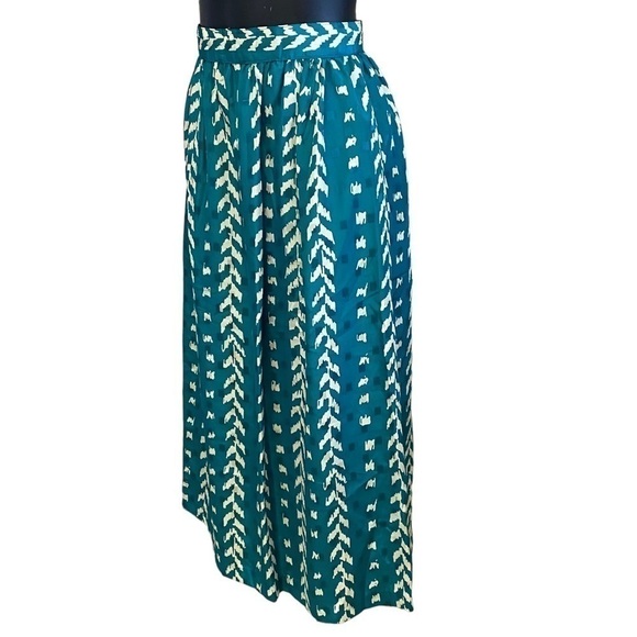 Jonathan Martin Vintage Teal Pleated Full Skirt - Picture 3 of 7